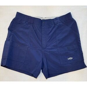 AFTCO Bluewater Fishing Shorts Mens 40 Blue Cargo Utility Performance Outdoor